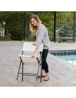 Folding Chair Lifetime White 4 Units 50 x 58 x 83 cm