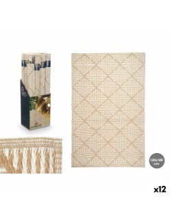 Alfombra GiftDecor EXAG-1005 Blanco Beige Polipropileno 120 x 180 cm (12 Unidades)