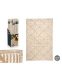 Alfombra GiftDecor EXAG-1005 Blanco Beige Polipropileno 120 x 180 cm (12 Unidades)