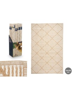 Alfombra GiftDecor EXAG-1005 Blanco Beige Polipropileno 120 x 180 cm (12 Unidades)