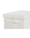 Set di Scatole Decorative Home ESPRIT Grigio Crema 40 x 30 x 20 cm 3 Pezzi (2 Unità)