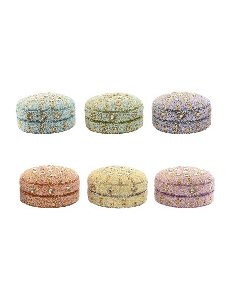 Jewelry box Home ESPRIT Yellow Orange Pink Lilac Aluminium 10 x 10 x 5 cm (6 Units) Jewelry box Home ESPRIT Yellow Orange Pink Lilac Aluminium 10 x 10 x 5 cm (6 Units)
