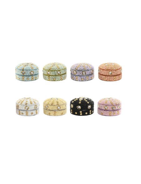 Scatola-Portagioie Home ESPRIT Giallo Azzurro Arancio Rosa Alluminio 7,5 x 7,5 x 5 cm (8 Unità) Scatola-Portagioie Home ESPRIT Giallo Azzurro Arancio Rosa Alluminio 7,5 x 7,5 x 5 cm (8 Unità)
