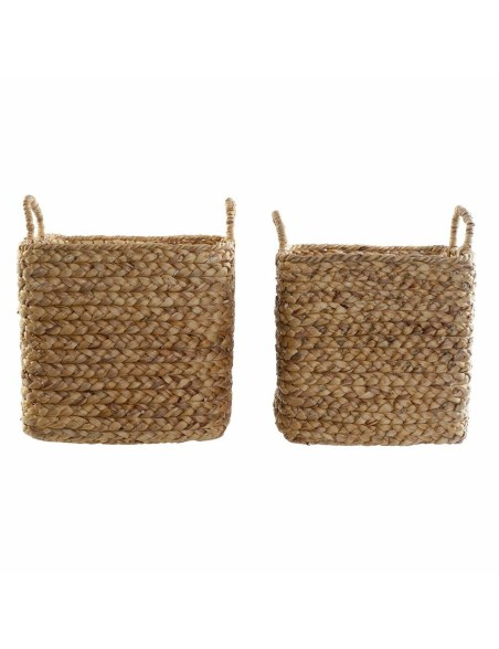 Set di Cestini DKD Home Decor Naturale Marrone Boho