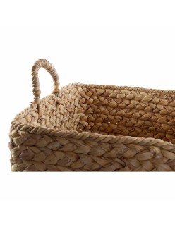 Set di Cestini DKD Home Decor Naturale Marrone Boho