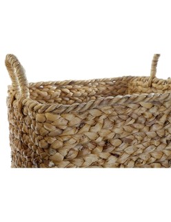 Set di Cestini DKD Home Decor Naturale Marrone Boho