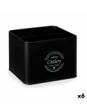 Mehrzweckkorb Essbestecke Schwarz Metall 18 x 13,3 x 15,3 cm (6 Stück)