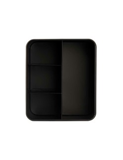 Cestino Multiuso Posate Nero Metallo 18 x 13,3 x 15,3 cm (6 Unità)