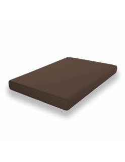 Drap housse Happy Home Marron Lit de 120