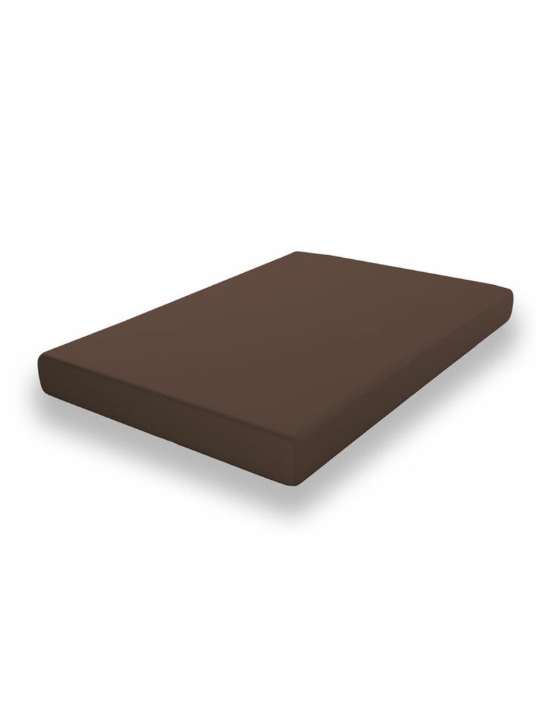 Drap housse Happy Home Marron Lit de 120