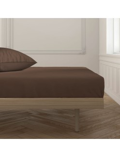 Fitted bottom sheet Happy Home Brown Small double