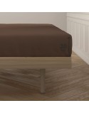 Drap housse Happy Home Marron Lit de 120