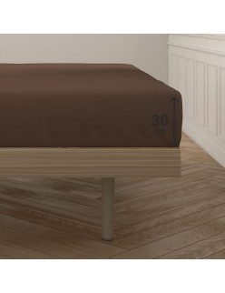 Fitted bottom sheet Happy Home Brown Small double