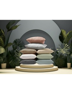 Funda de almohada Happy Home Gris claro 45 x 100 cm 2 Unidades