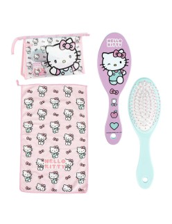 Trousse de Toilette avec Accessoires Hello Kitty Rose 23 x 15 x 8 cm