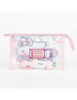 Trousse de Toilette avec Accessoires Hello Kitty Rose 23 x 15 x 8 cm