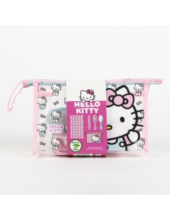 Trousse de Toilette avec Accessoires Hello Kitty Rose 23 x 15 x 8 cm