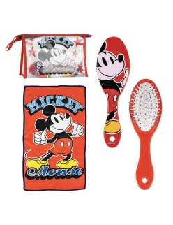 Trousse de Toilette avec Accessoires Mickey Mouse Rouge 23 x 15 x 8 cm