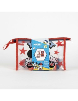 Trousse de Toilette avec Accessoires Mickey Mouse Rouge 23 x 15 x 8 cm