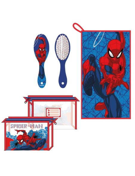 Trousse de Toilette avec Accessoires Spider-Man Bleu foncé 23 x 15 x 8 cm