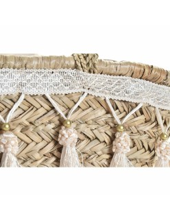 Sac DKD Home Decor Blanc Multicouleur Naturel Métal 59 x 16 x 30 cm