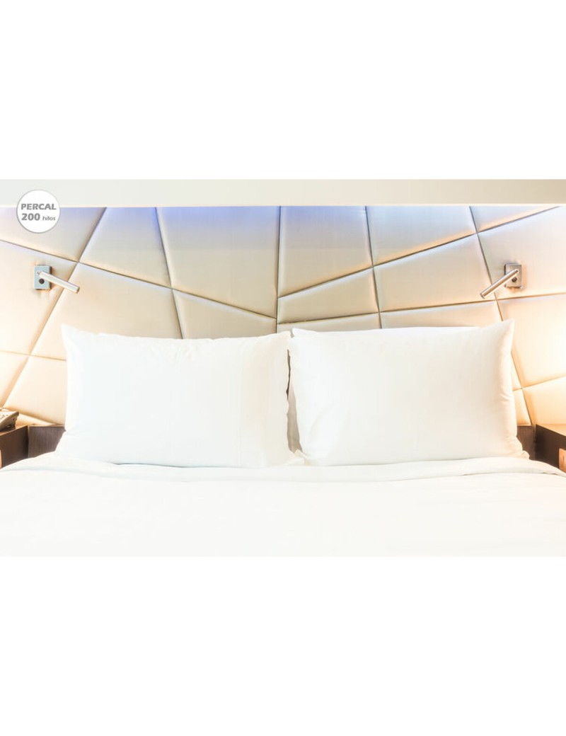 Taie d'oreiller Hosteline IRIS PREMIUM Blanc Lit 1 persone 200 Fils