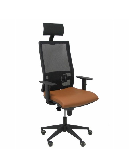 Silla de Oficina con Cabecero Horna P&C Marrón