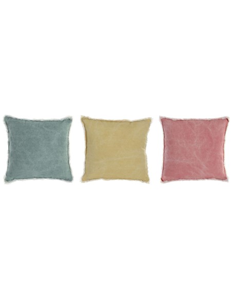 Coussin DKD Home Decor Jaune Vert Rose Frange 45 x 10 x 45 cm (3 Unités) Coussin DKD Home Decor Jaune Vert Rose Frange 45 x 10 x 45 cm (3 Unités)