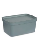 Aufbewahrungsbox mit Deckel Kipit TP594-2 Grau Kunststoff 7,5 L 21 x 14,2 x 32 cm (12 Stück)