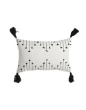 Kissen Home ESPRIT Weiß Schwarz Rhombusse 50 x 15 x 30 cm
