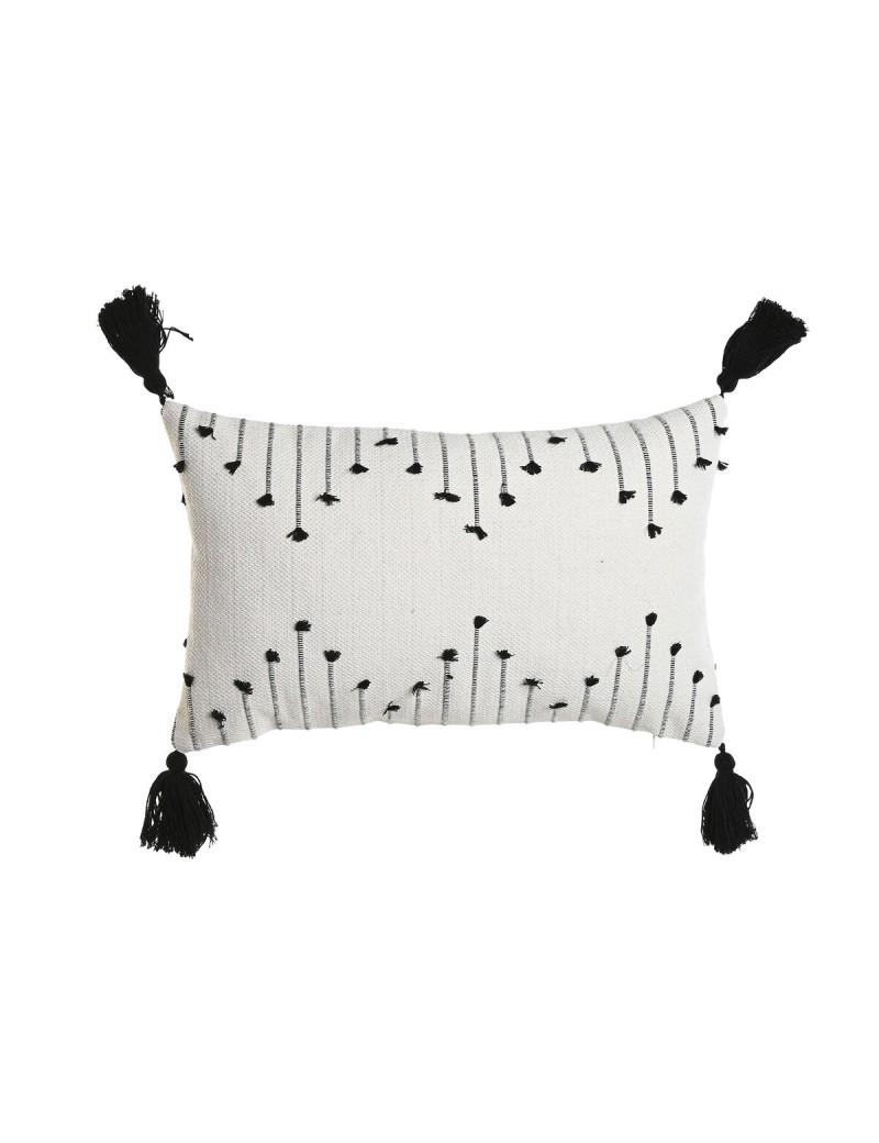Kissen Home ESPRIT Weiß Schwarz Rhombusse 50 x 15 x 30 cm