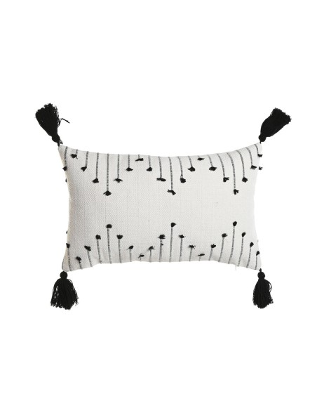 Kissen Home ESPRIT Weiß Schwarz Rhombusse 50 x 15 x 30 cm