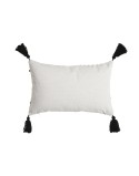 Kissen Home ESPRIT Weiß Schwarz Rhombusse 50 x 15 x 30 cm