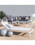 Sun-lounger Thais White 199 x 61 x 30 cm