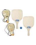 Raquettes de Plage avec Balle Sport Aktive 12 mm Bleu Orange 22 x 1 x 39 cm