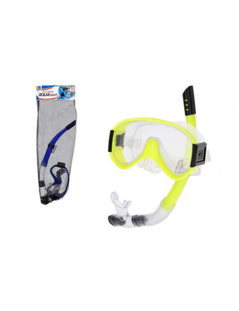 Occhialini da Snorkeling e Boccaglio Colorbaby Aqua Sport Giallo Azzurro