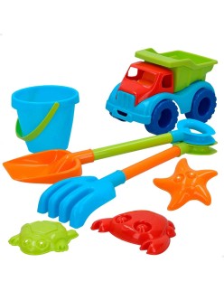 Conjunto de brinquedos de praia Colorbaby 18 cm Camião 7 Peças