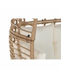 Poltrona de jardim DKD Home Decor Branco Castanho Aço Rotim sintético 130 x 68 x 146 cm