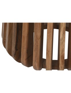 Mesa auxiliar DKD Home Decor Blanco Natural Mármol Madera de mango 47 x 47 x 58 cm