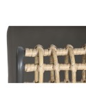Conjunto de Mesa com 3 Poltronas DKD Home Decor Castanho Alumínio Rotim sintético 144 x 67 x 74 cm
