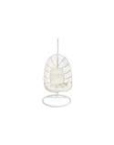 Hängender Gartenstuhl DKD Home Decor Weiß Metall Aluminium Synthetischer Rattan 94 x 100 x 196 cm
