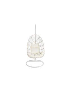 Poltrona de jardim suspensa DKD Home Decor Branco Metal Alumínio Rotim sintético 94 x 100 x 196 cm