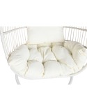 Poltrona de jardim suspensa DKD Home Decor Branco Metal Alumínio Rotim sintético 94 x 100 x 196 cm