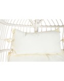 Poltrona de jardim suspensa DKD Home Decor Branco Metal Alumínio Rotim sintético 94 x 100 x 196 cm