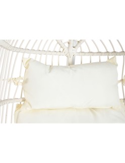 Poltrona de jardim suspensa DKD Home Decor Branco Metal Alumínio Rotim sintético 94 x 100 x 196 cm