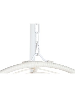 Poltrona de jardim suspensa DKD Home Decor Branco Metal Alumínio Rotim sintético 94 x 100 x 196 cm