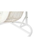 Hängender Gartenstuhl DKD Home Decor Weiß Metall Aluminium Synthetischer Rattan 94 x 100 x 196 cm