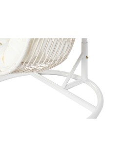 Hängender Gartenstuhl DKD Home Decor Weiß Metall Aluminium Synthetischer Rattan 94 x 100 x 196 cm