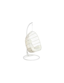 Sedia da giardino sospesa DKD Home Decor Bianco Metallo Alluminio rattan sintetico 94 x 100 x 196 cm