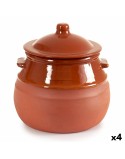 Kochtopf mit Deckel Steingut 2 L 19 x 20,5 x 18 cm (4 Stück)